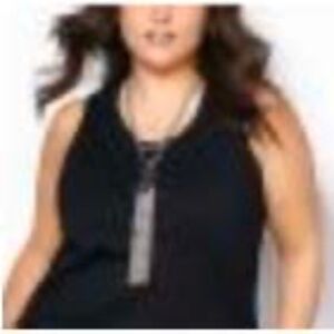 TANK, RELAXED FIT, SZ 3X, BLACK, SCOOP NECK, COTTON, PENNINGTONS, TAGS ON, NEVER